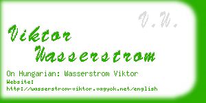 viktor wasserstrom business card